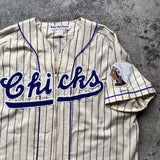 Ebbets Field Flannels Memphis Chicks Baseball Jersey - White, Size 2XL