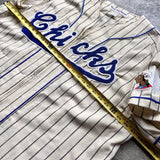 Ebbets Field Flannels Memphis Chicks Baseball Jersey - White, Size 2XL