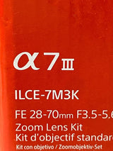 Sony Alpha 7 III ILCE-7M3K Black FE 28-70mm Full Frame Digital SLR Camera
