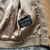 Arnold Palmer Suede Leather Cardigan Sweater - Brown, Size 38