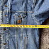 Vintage Carhartt 90s Denim Bomber Jacket - Blue, Size XL