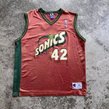 Champion Seattle Supersonics Vin Baker Basketball Jersey - Red, Size L