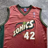 Champion Seattle Supersonics Vin Baker Basketball Jersey - Red, Size L