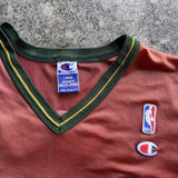 Champion Seattle Supersonics Vin Baker Basketball Jersey - Red, Size L
