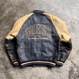 GUESS Vintage 90s Bomber Jacket - Blue, Size S