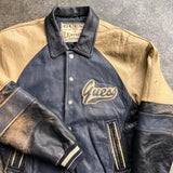 GUESS Vintage 90s Bomber Jacket - Blue, Size S