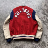 Vintage Ebbets Field Flannels Varsity Jacket - Red, Size 2XL