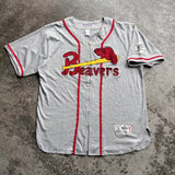 Ebbets Field Flannels Portland Beavers Baseball Jersey - Gray, Size 2XL