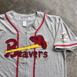 Ebbets Field Flannels Portland Beavers Baseball Jersey - Gray, Size 2XL