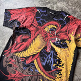 Vintage Liquid Blue Stitch Graphic T-Shirt - Black, Size L