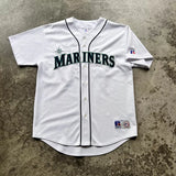 Russell Athletic Seattle Mariners Ichiro Suzuki Baseball Jersey - White, Size L